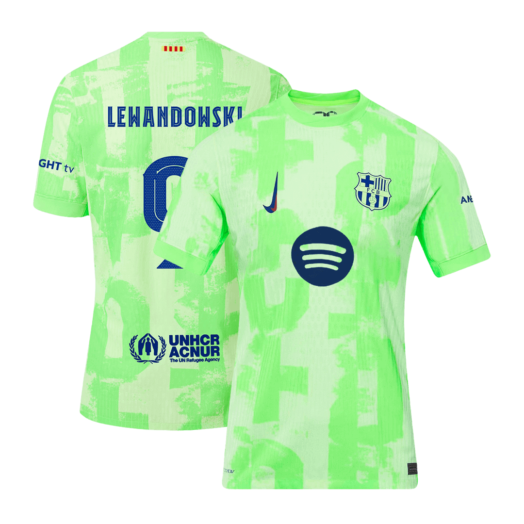 LEWANDOWSKI #9 Barcelona Third Away Authentic Soccer Jersey- UCL（Spotify Logo Without Text） - gogoalshop