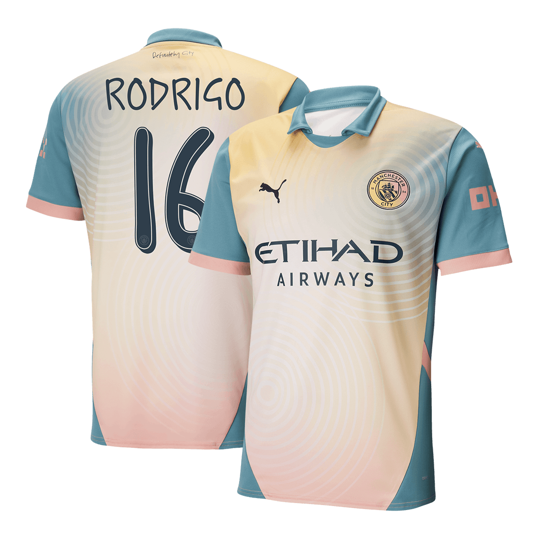 RODRIGO #16 Manchester City Fourth Away Soccer Jersey - gogoalshop