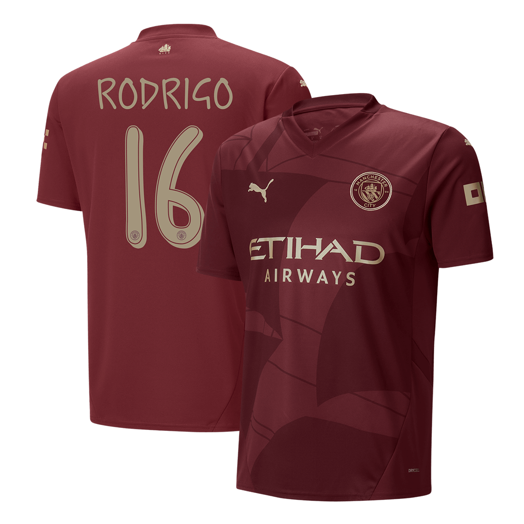 RODRIGO #16 Manchester City Third Away Soccer Jersey -UCL - gogoalshop