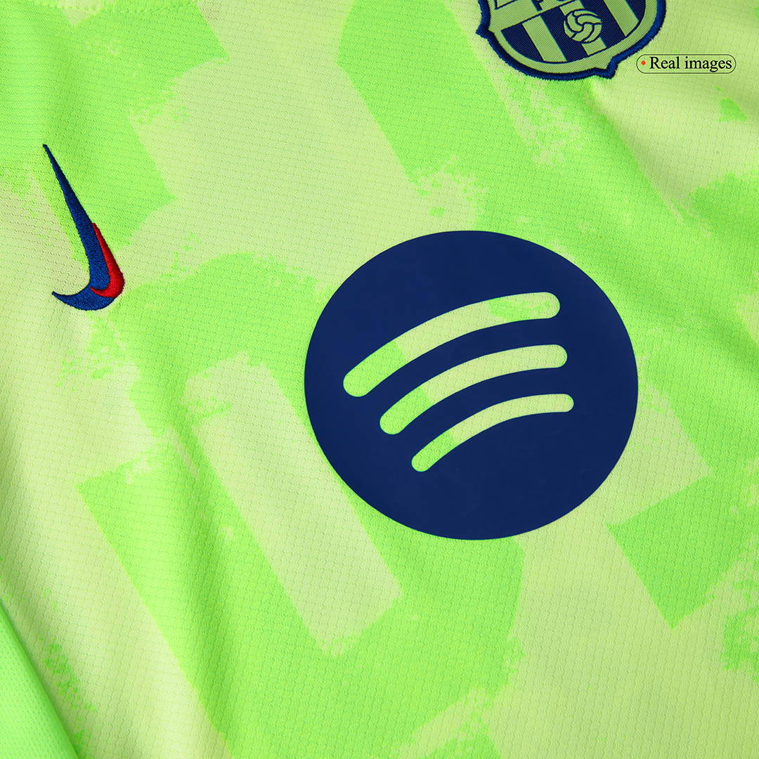 Barcelona Third Away Kids Soccer Jerseys Kit - UCL (Spotify Logo Without Text) - gogoalshop