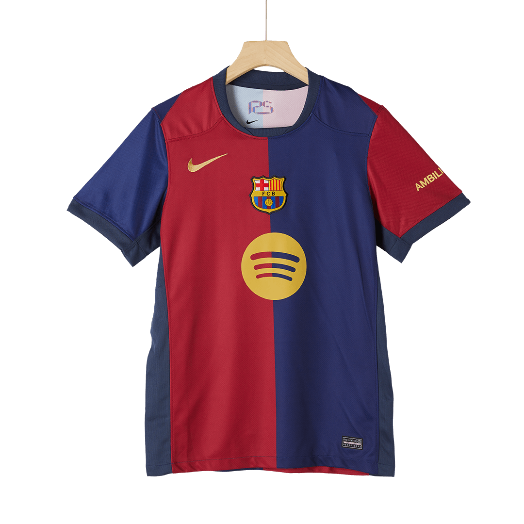 Barcelona Home Soccer Jersey-Spotify Logo Without Text - gogoalshop