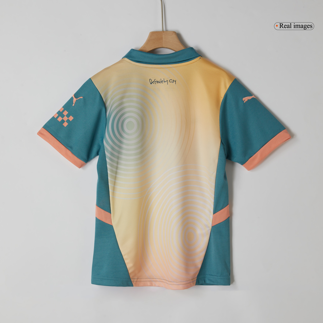 Manchester City Fourth Away Kids Soccer Jerseys Kit - gogoalshop