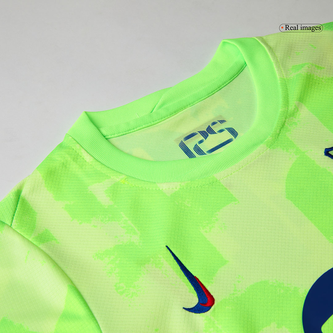 Barcelona Third Away Kids Soccer Jerseys Kit - UCL (Spotify Logo Without Text) - gogoalshop