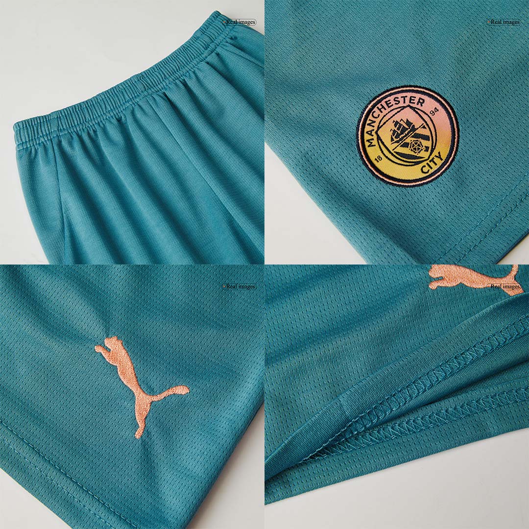 Manchester City Fourth Away Kids Soccer Jerseys Kit - gogoalshop