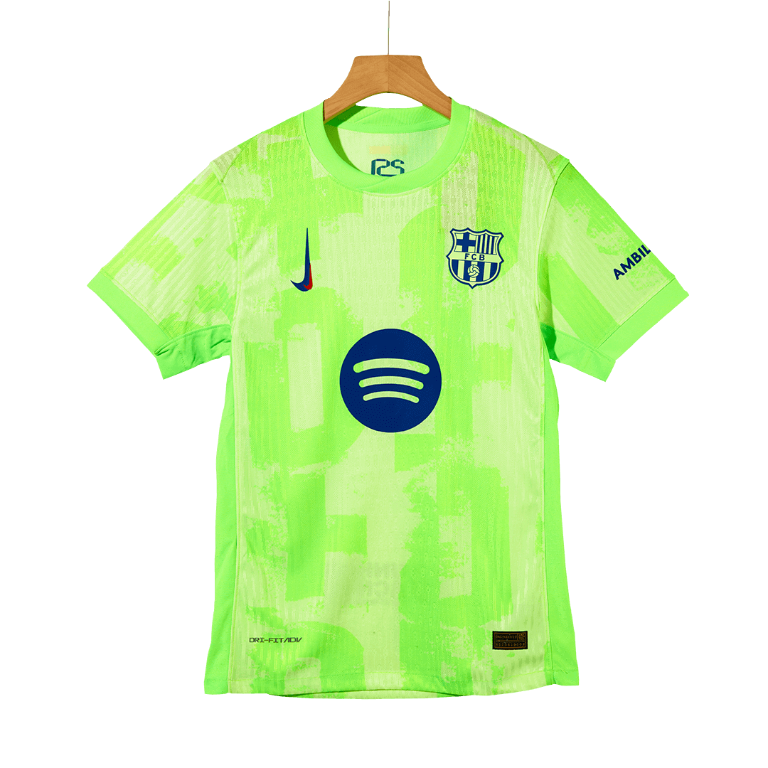 Barcelona Third Away Authentic Soccer Jersey -（Spotify Logo Without Text） - gogoalshop