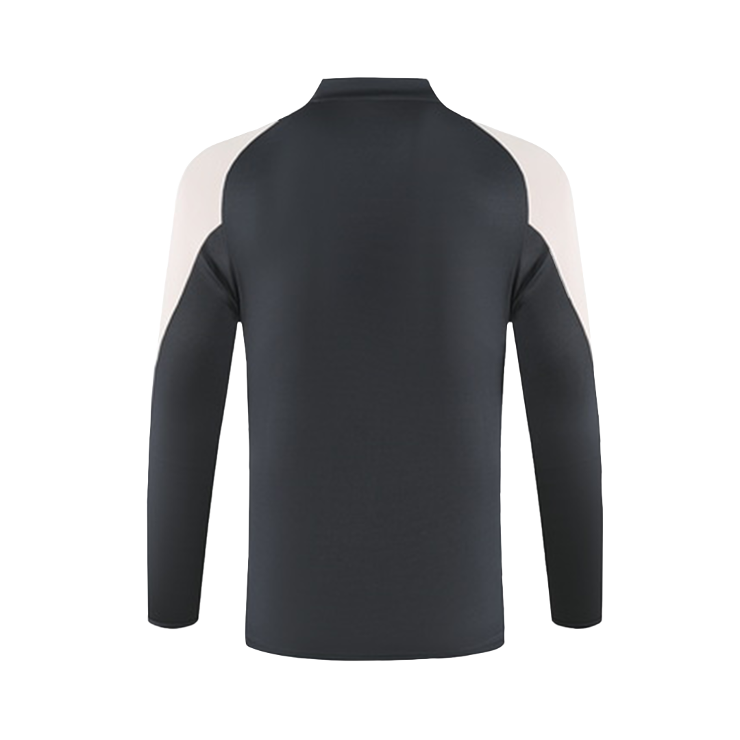 Real Madrid 1/4 Zip Tracksuit Gray - gogoalshop