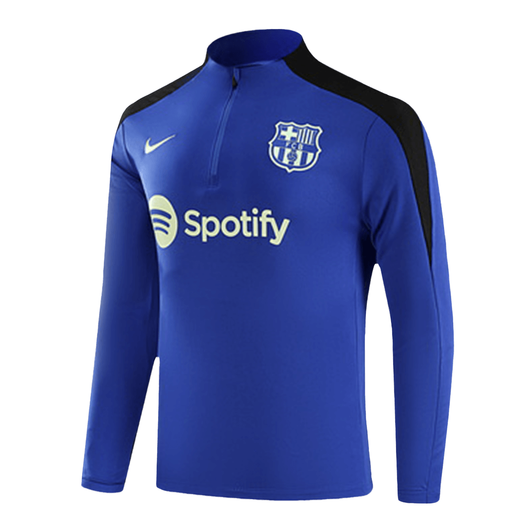 Barcelona 1/4 Zip Tracksuit Blue - gogoalshop