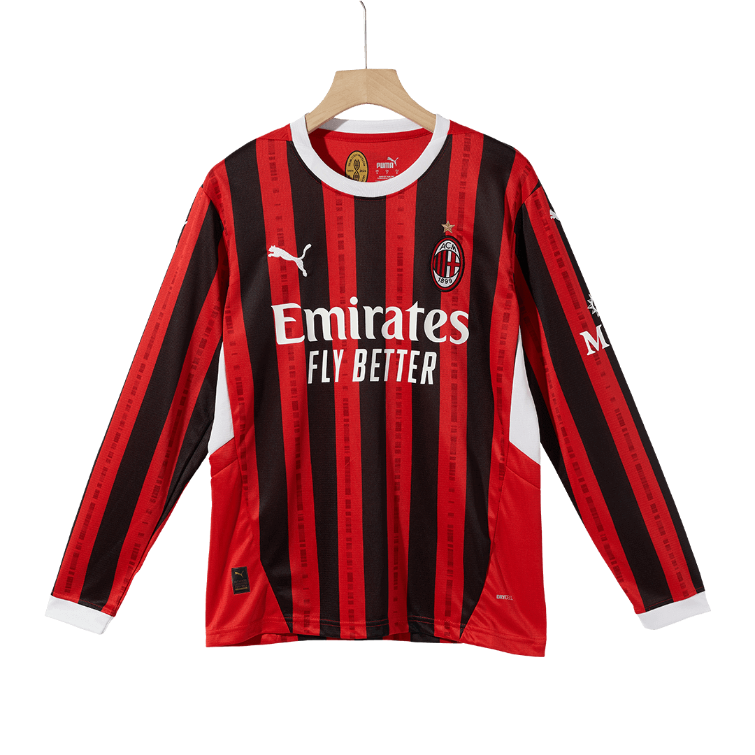 AC Milan Home Long Sleeve Soccer Jersey - gogoalshop