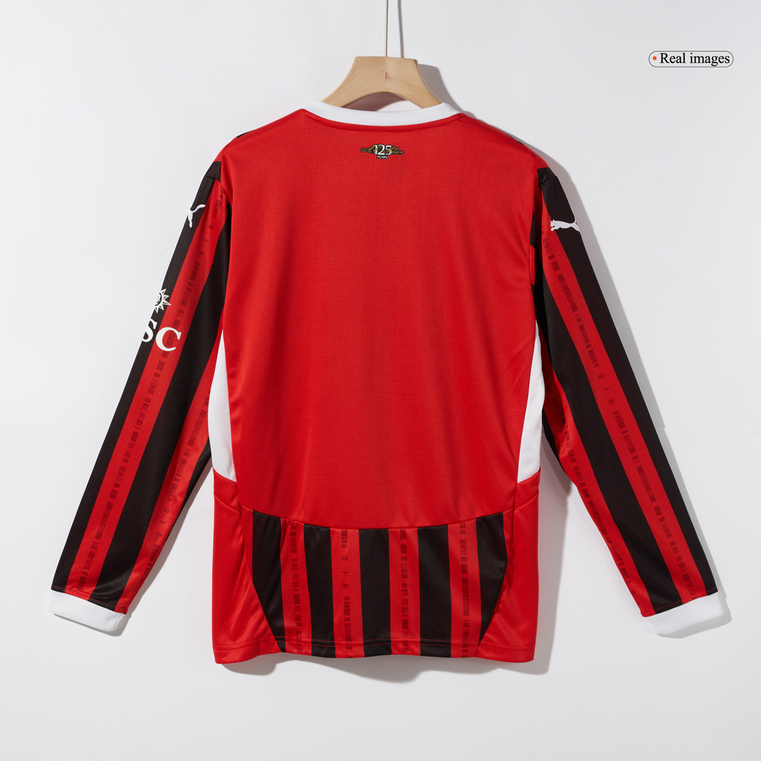 AC Milan Home Long Sleeve Soccer Jersey - gogoalshop