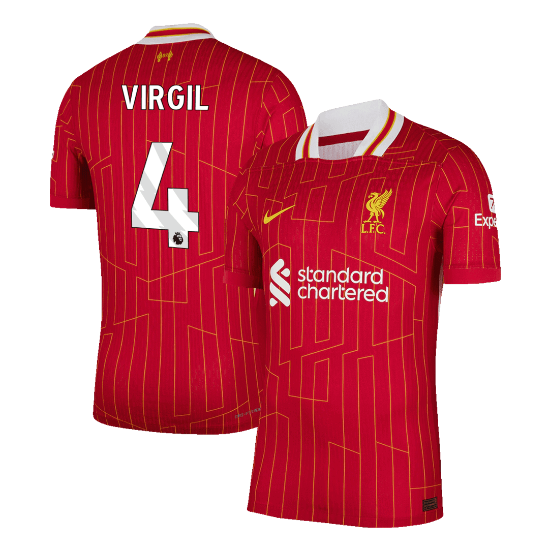 VIRGIL #4 Liverpool Home Player Version Jersey - gogoalshop