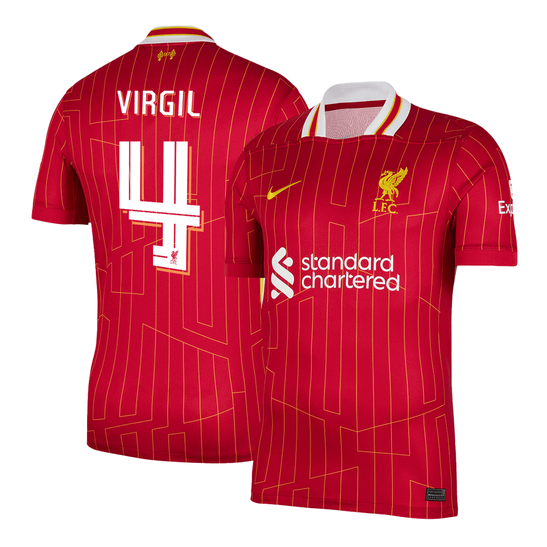 VIRGIL #4 Liverpool Home Soccer Jersey -UCL - gogoalshop