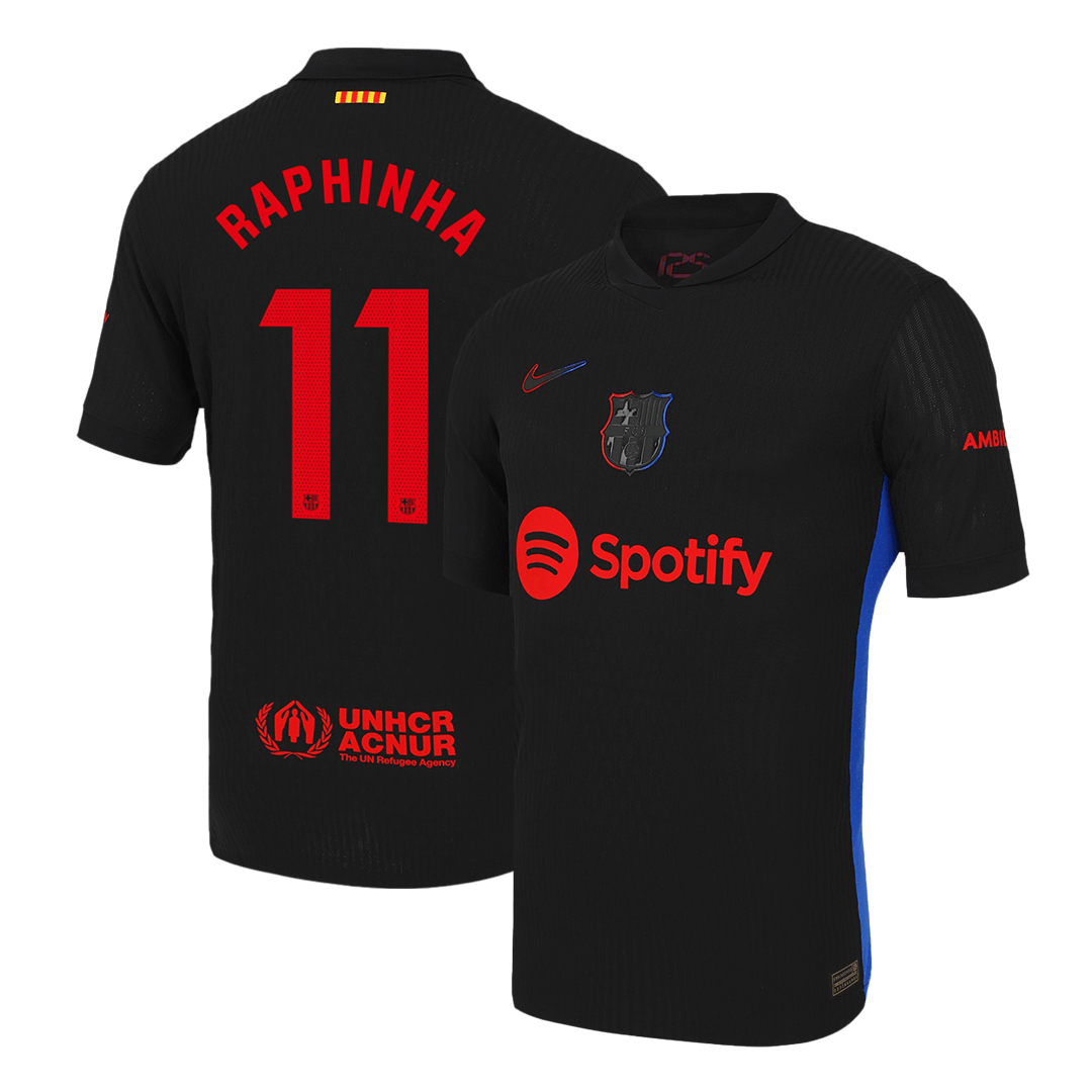 RAPHINHA #11 Barcelona Away Authentic Soccer Jersey - gogoalshop