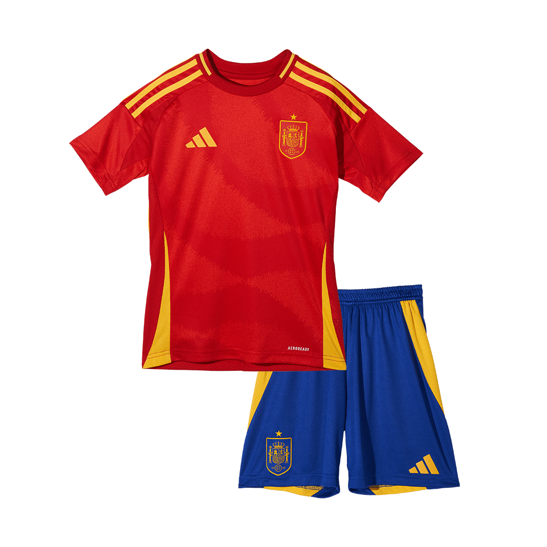 Spain Home Kids Soccer Jerseys Full Kit EURO - gogoalshop