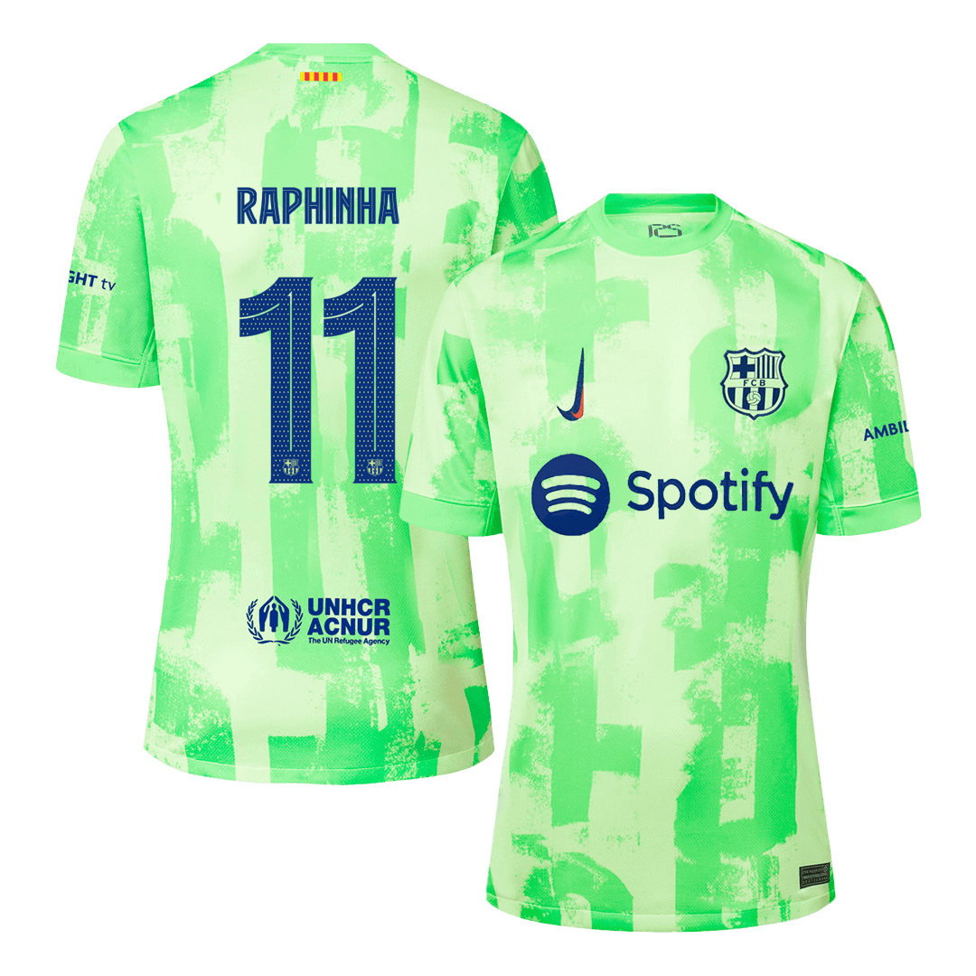 RAPHINHA #11 Barcelona Third Away Soccer Jersey- UCL - gogoalshop