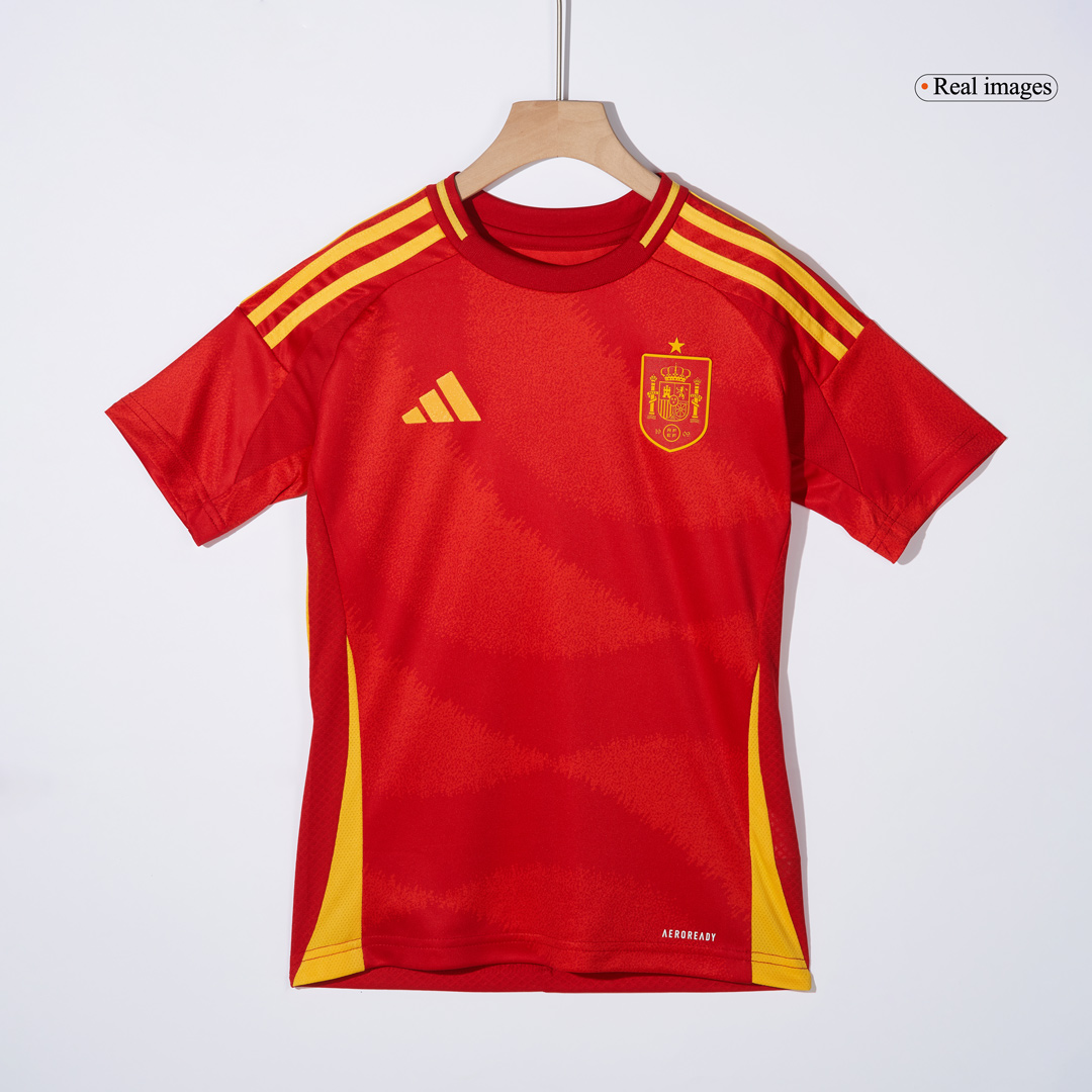 Spain Home Kids Soccer Jerseys Full Kit EURO - gogoalshop