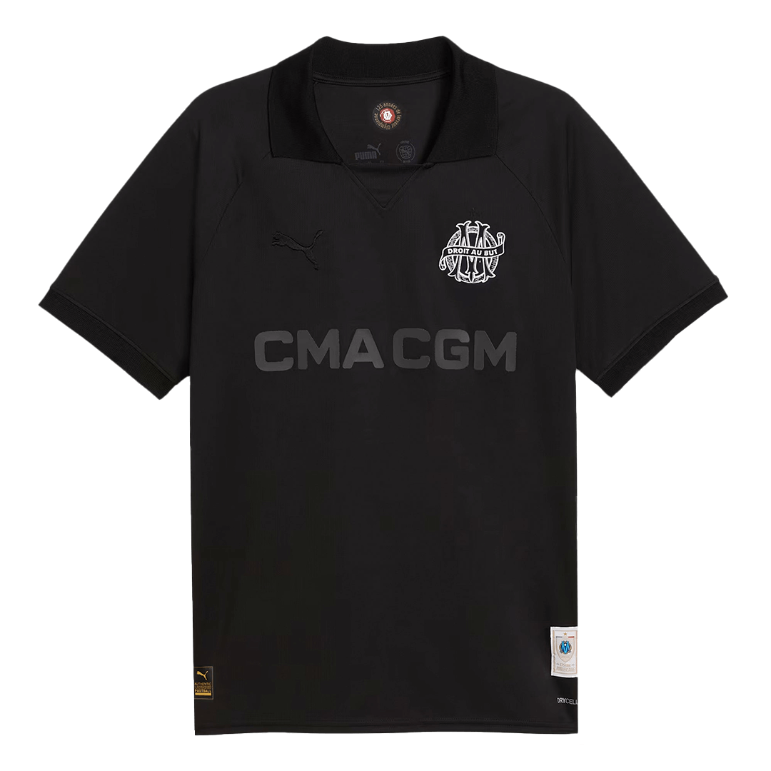Marseille Goalkeeper Soccer Jersey Black - 125th Anniversary - gogoalshop