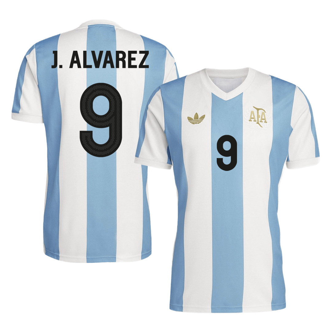 J.ALVAREZ #9 Argentina Soccer Jersey - 50th Anniversary - gogoalshop