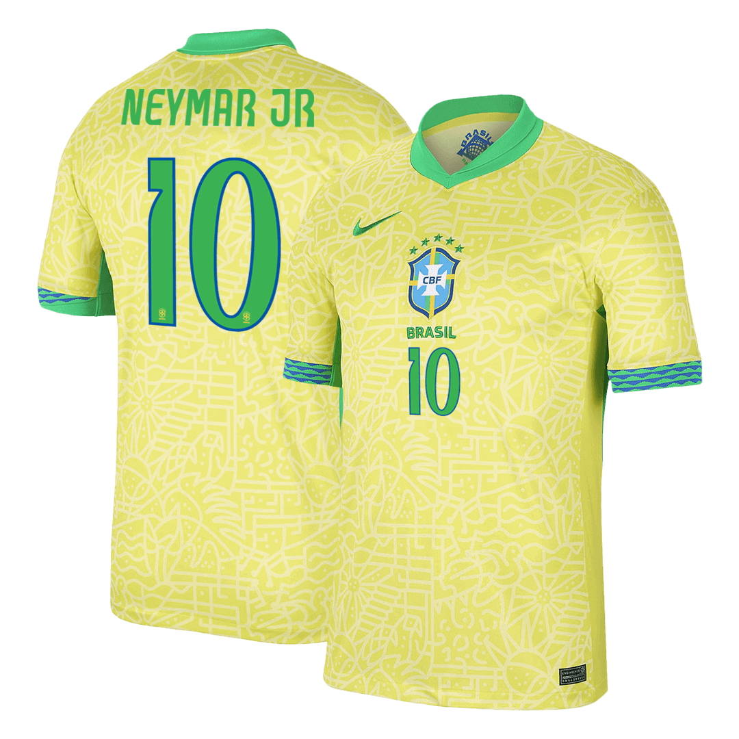 NEYMAR JR #10 Brazil Home Soccer Jersey - gogoalshop