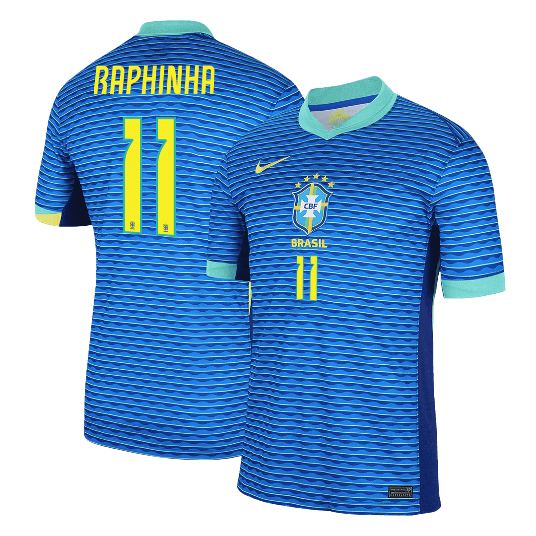 RAPHINHA #11 Brazil Away Soccer Jersey Copa America - gogoalshop