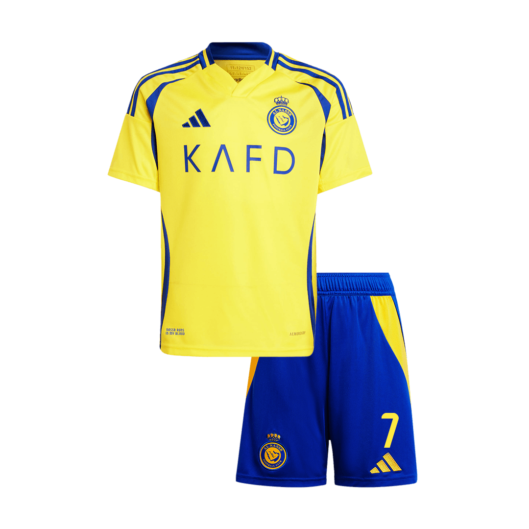 RONALDO #7 Al Nassr Home Kids Soccer Jerseys Kit - gogoalshop