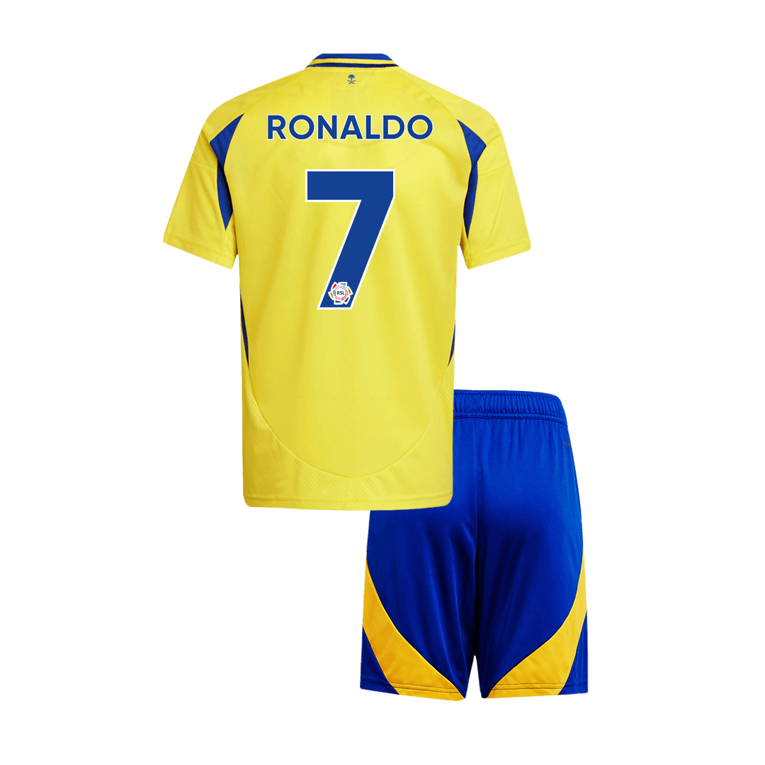 RONALDO #7 Al Nassr Home Kids Soccer Jerseys Kit - gogoalshop