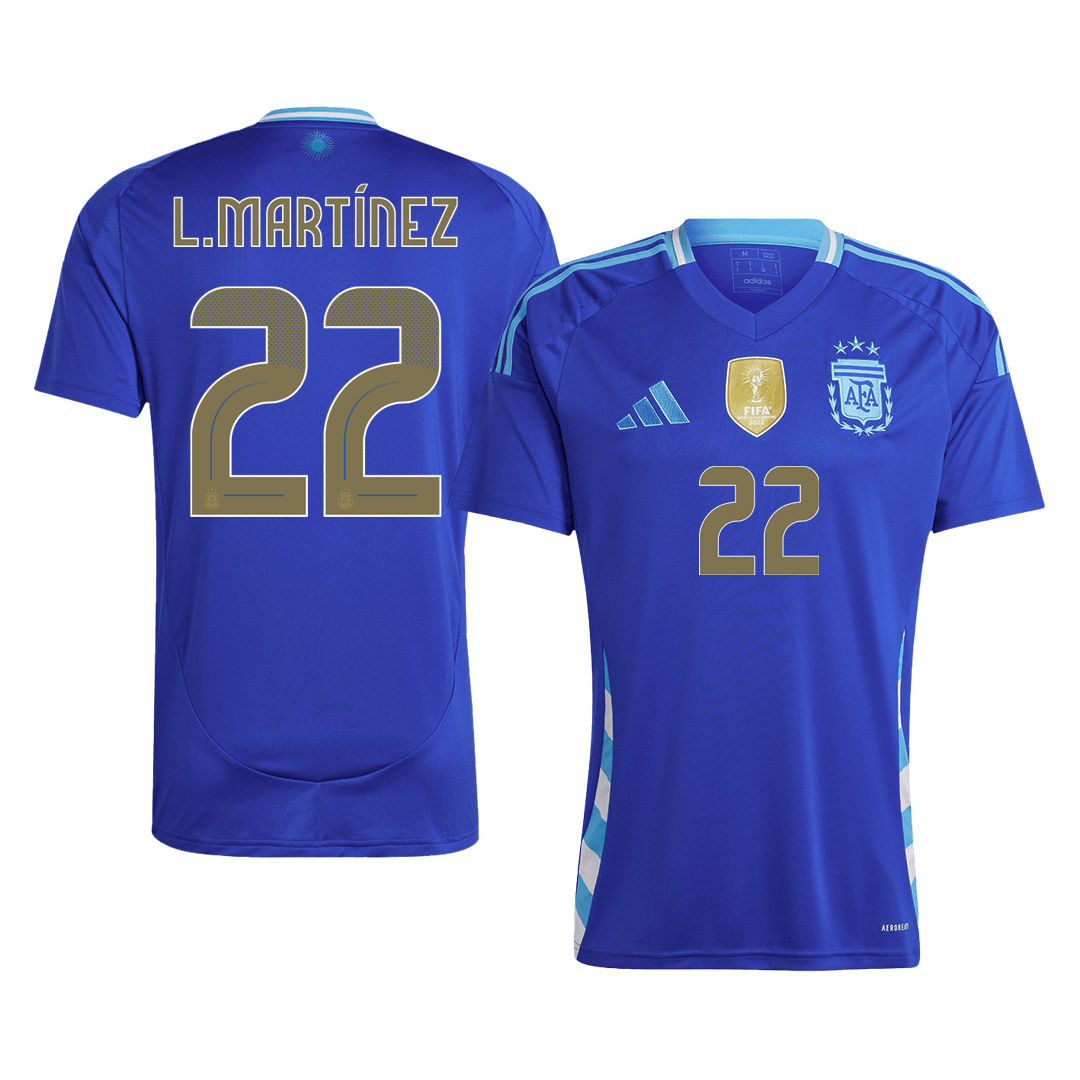 L.MARTÍNEZ #22 Argentina Away Soccer Jersey - gogoalshop