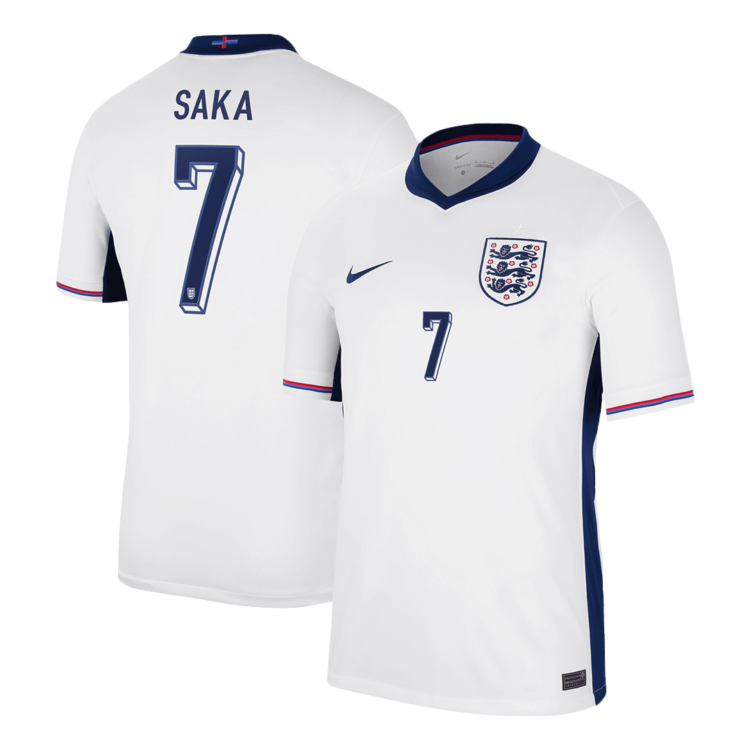 SAKA #7 England Home Soccer Jersey EURO - gogoalshop