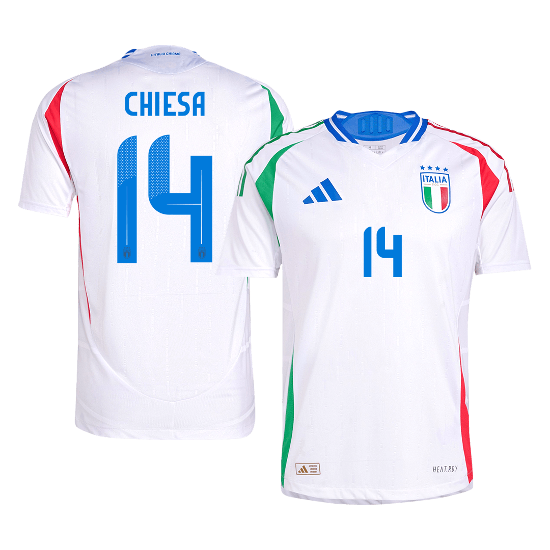 CHIESA #14 Italy Away Authentic Soccer Jersey EURO 2024 | Gogoalshop