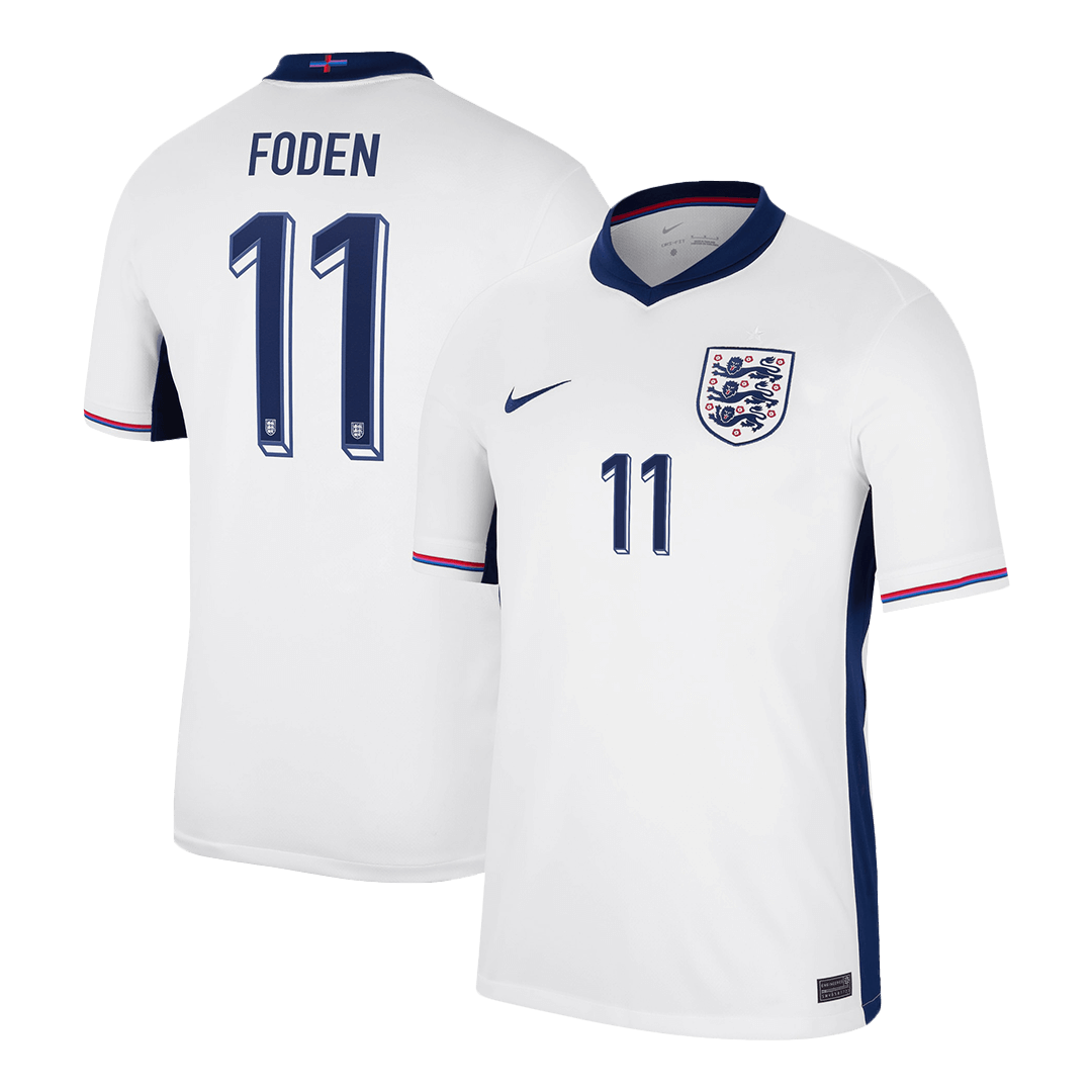 FODEN #11 England Home Soccer Jersey EURO - gogoalshop