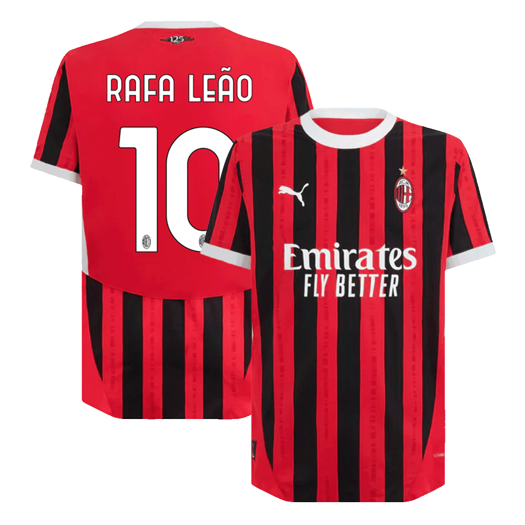 RAFA LEÃO #10 AC Milan Home Authentic Soccer Jersey - UCL - gogoalshop