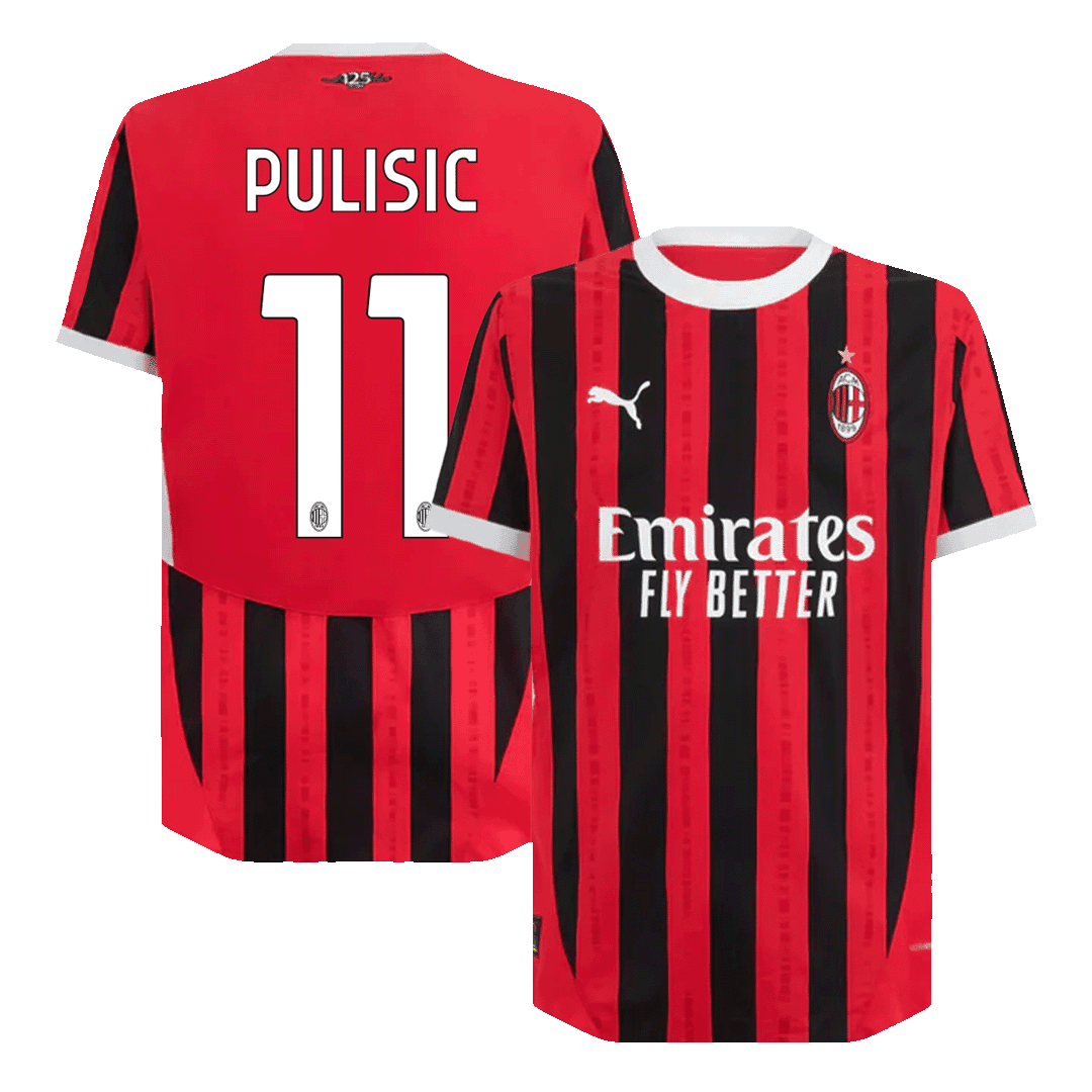 PULISIC #11 AC Milan Home Authentic Soccer Jersey - UCL - gogoalshop