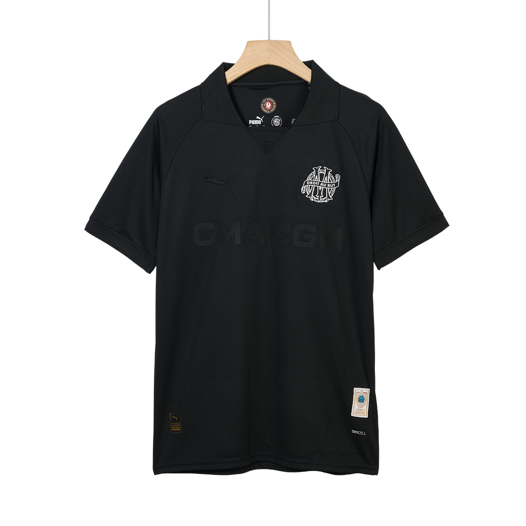 Marseille Goalkeeper Soccer Jersey Black - 125th Anniversary - gogoalshop