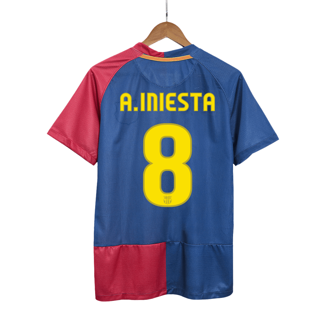 Retro Soccer Jersey A.INIESTA #8 Barcelona Home 2008/09 - UCL Final - UCL - gogoalshop