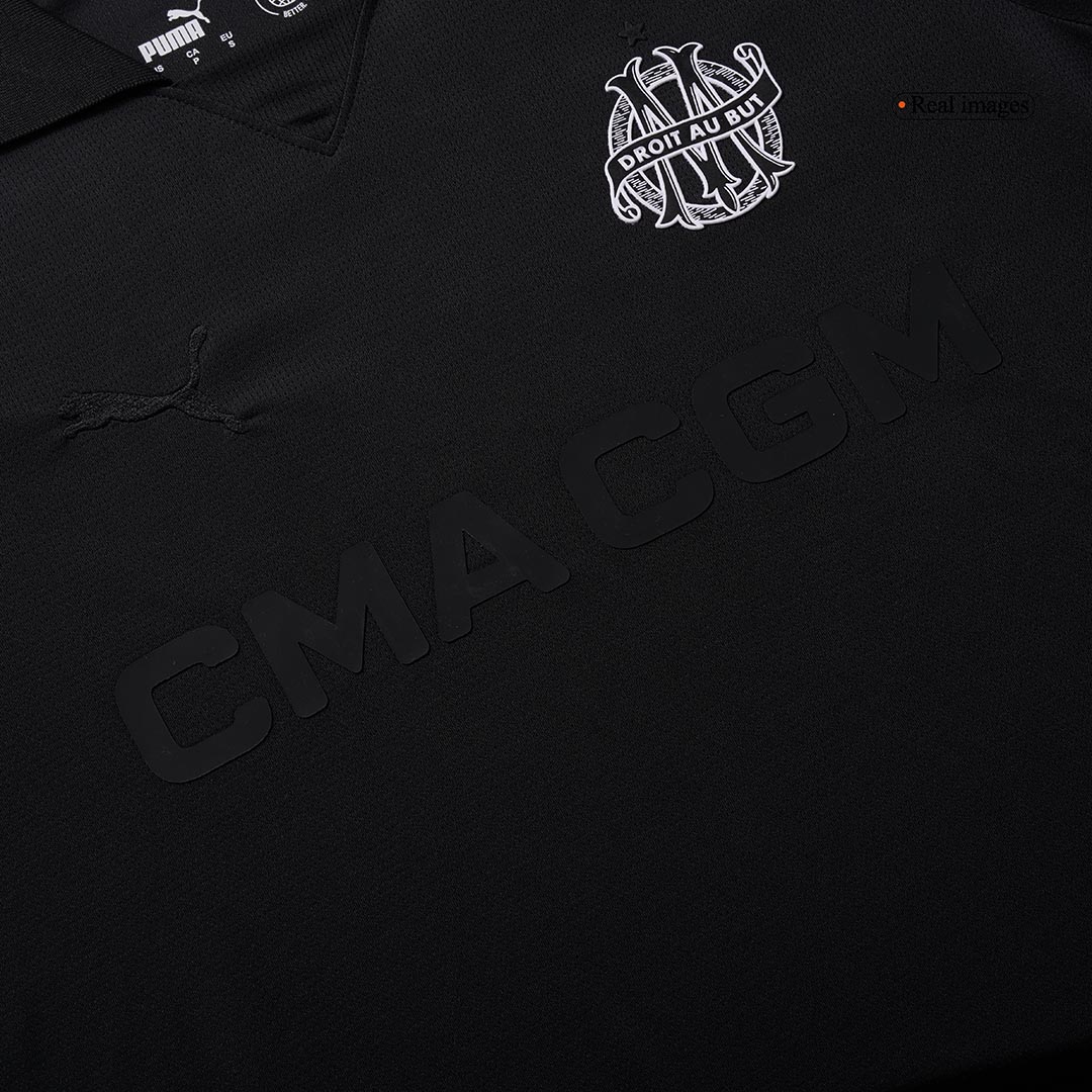Marseille Goalkeeper Soccer Jersey Black - 125th Anniversary - gogoalshop