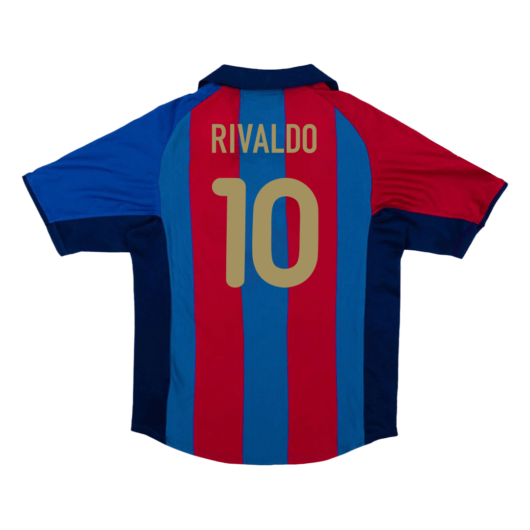 Retro Soccer Jersey RIVALDO #10 Barcelona Home 2001/02 - gogoalshop