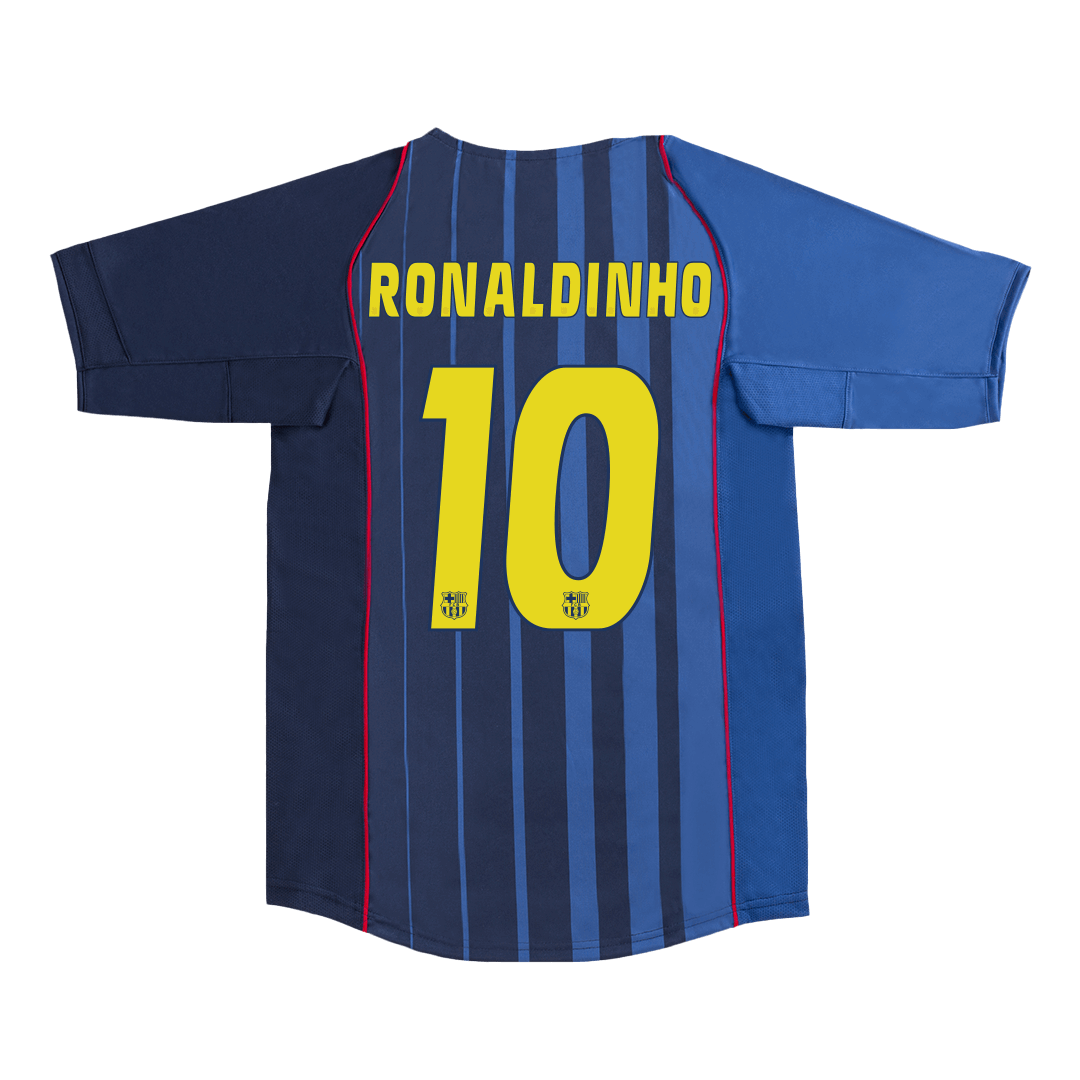 Retro Soccer Jersey RONALDINHO #10 Barcelona Away 2004/05 - gogoalshop