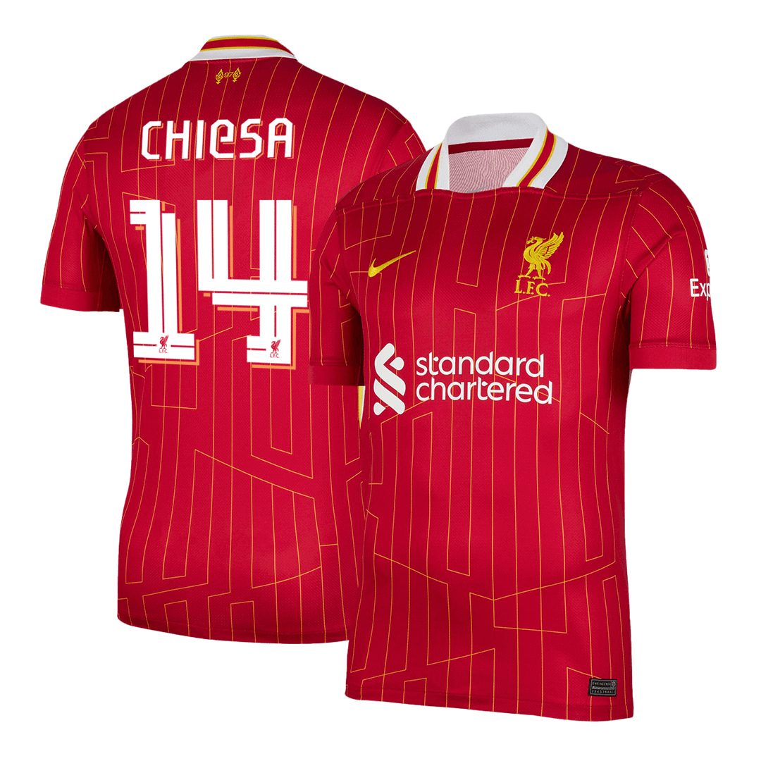 CHIESA #14 Liverpool Home Soccer Jersey -UCL - gogoalshop