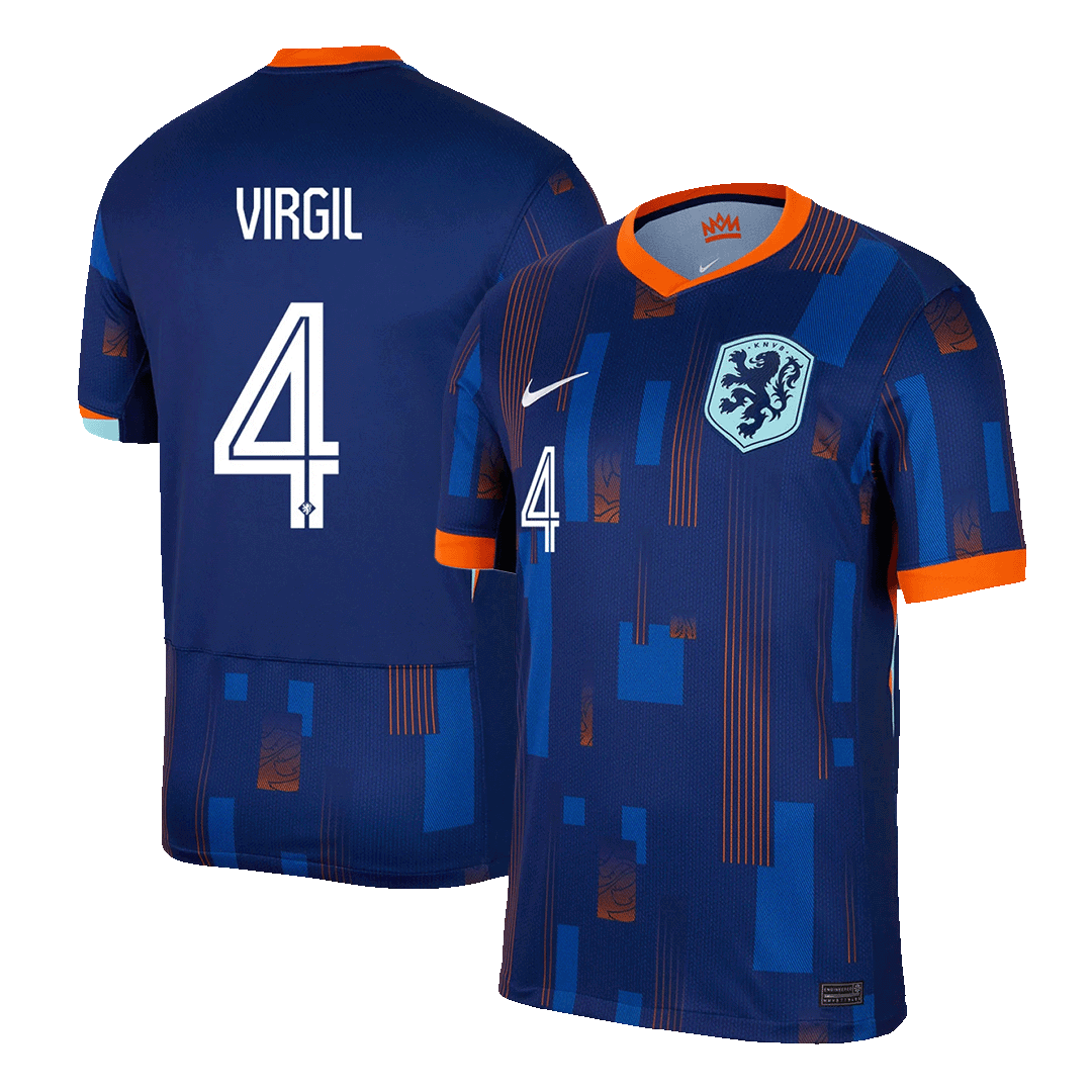 VIRGIL #4 Netherlands Away Soccer Jersey EURO 2024 Gogoalshop