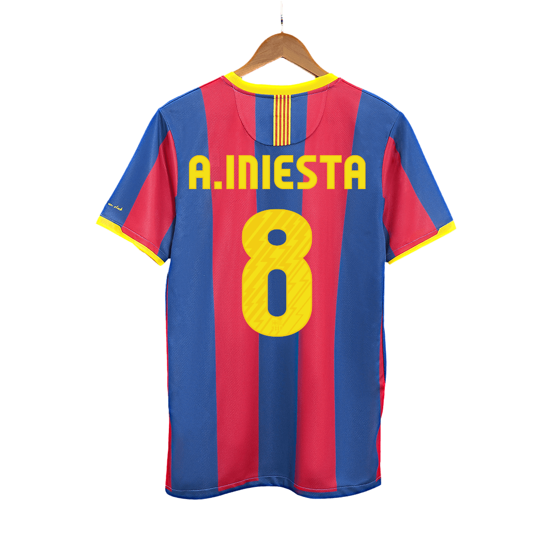 Retro Soccer Jersey A.INIESTA #8 Barcelona Home 2010/11 - gogoalshop