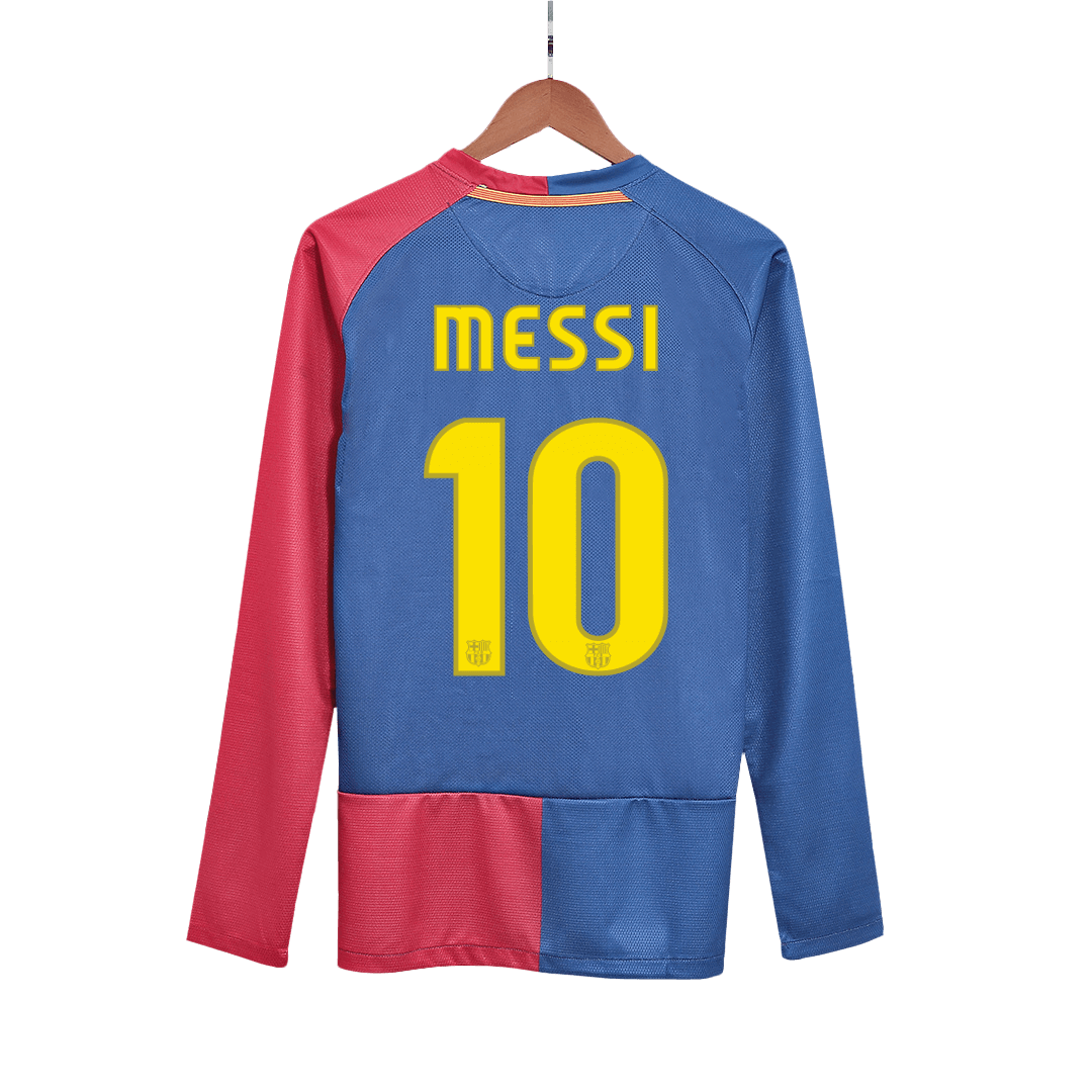 Retro Soccer Jersey MESSI #10 Barcelona Home Long Sleeve 2008/09 - UCL Final - gogoalshop