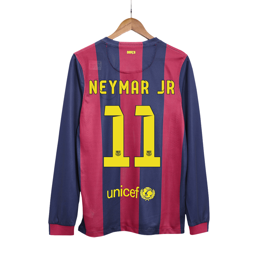 Vintage Soccer Jersey NEYMAR JR #11 Barcelona Home Long Sleeve