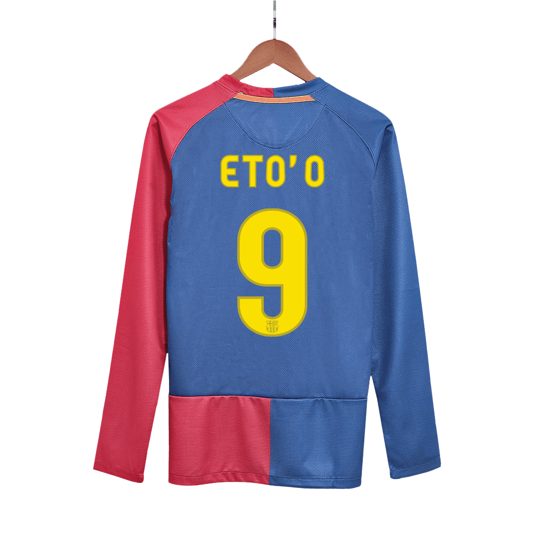 Retro Soccer Jersey ETO'O #9 Barcelona Home Long Sleeve 2008/09 - UCL Final - gogoalshop