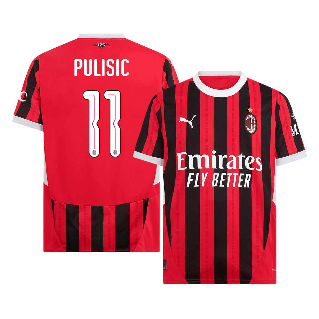 PULISIC #11 AC Milan Home Soccer Jersey - UCL - gogoalshop
