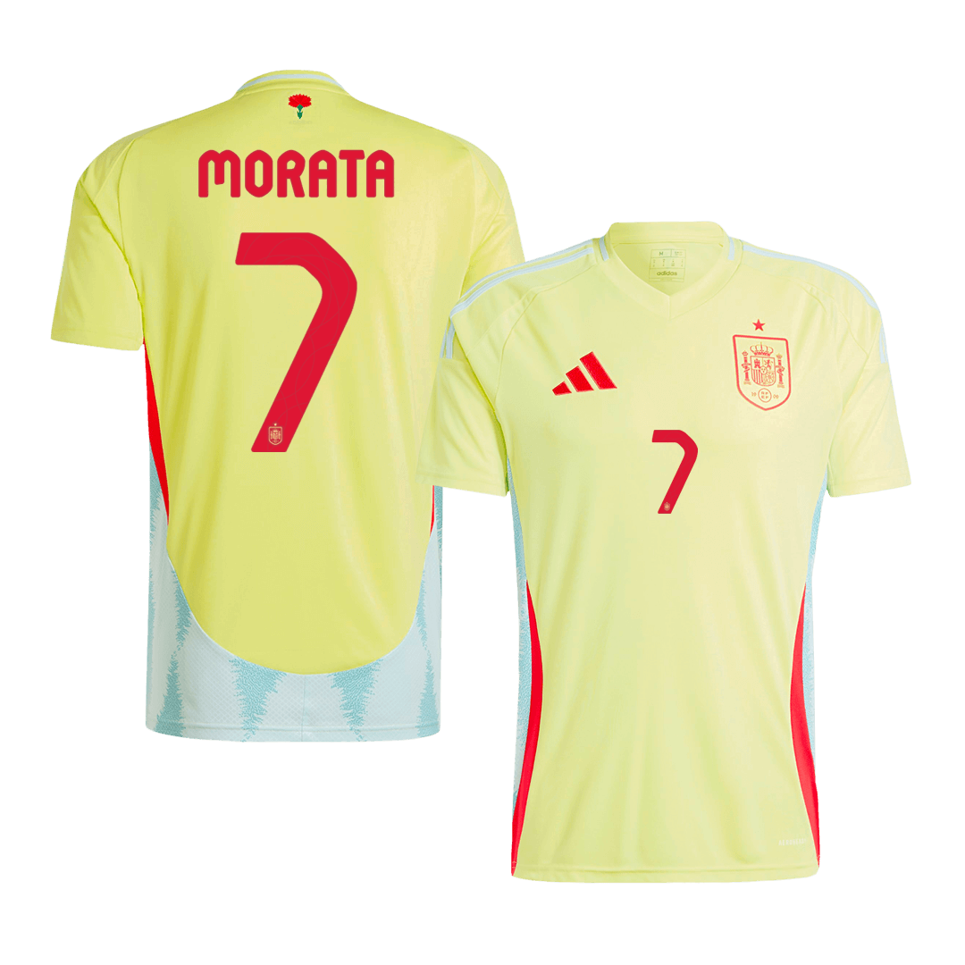 MORATA #7 Spain Away Soccer Jersey EURO - gogoalshop