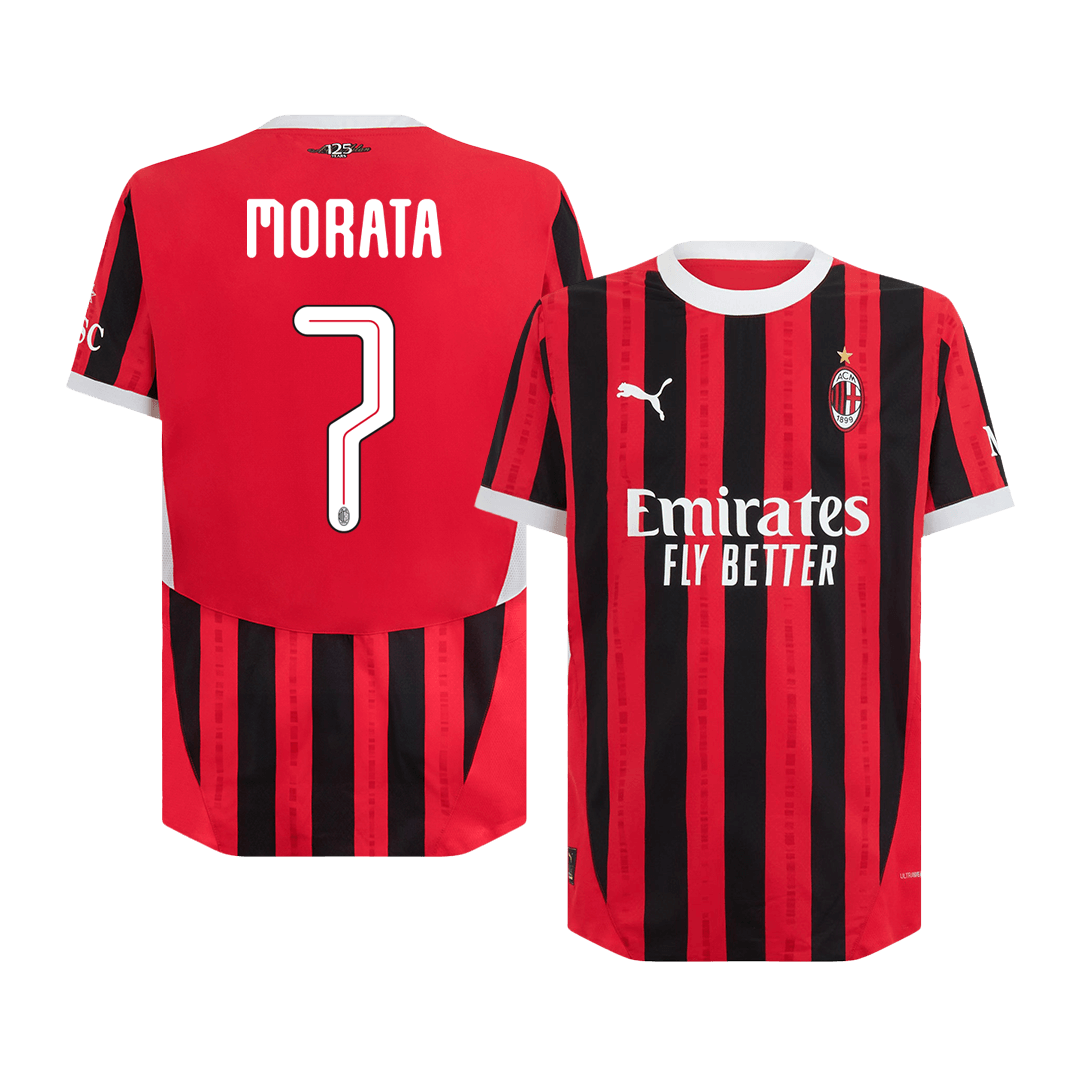 MORATA #7 AC Milan Home Authentic Soccer Jersey - UCL - gogoalshop