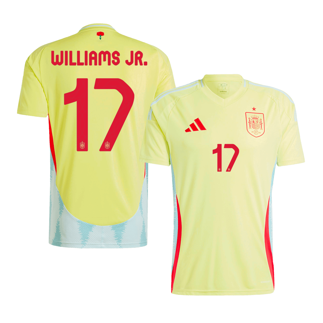 WILLIAMS JR. #17 Spain Away Soccer Jersey EURO - gogoalshop