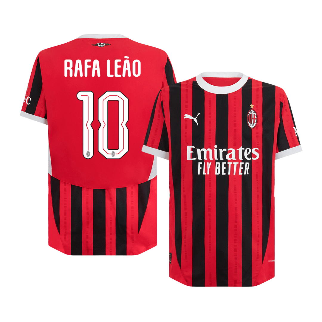 RAFA LEÃO #10 AC Milan Home Authentic Soccer Jersey - UCL - gogoalshop