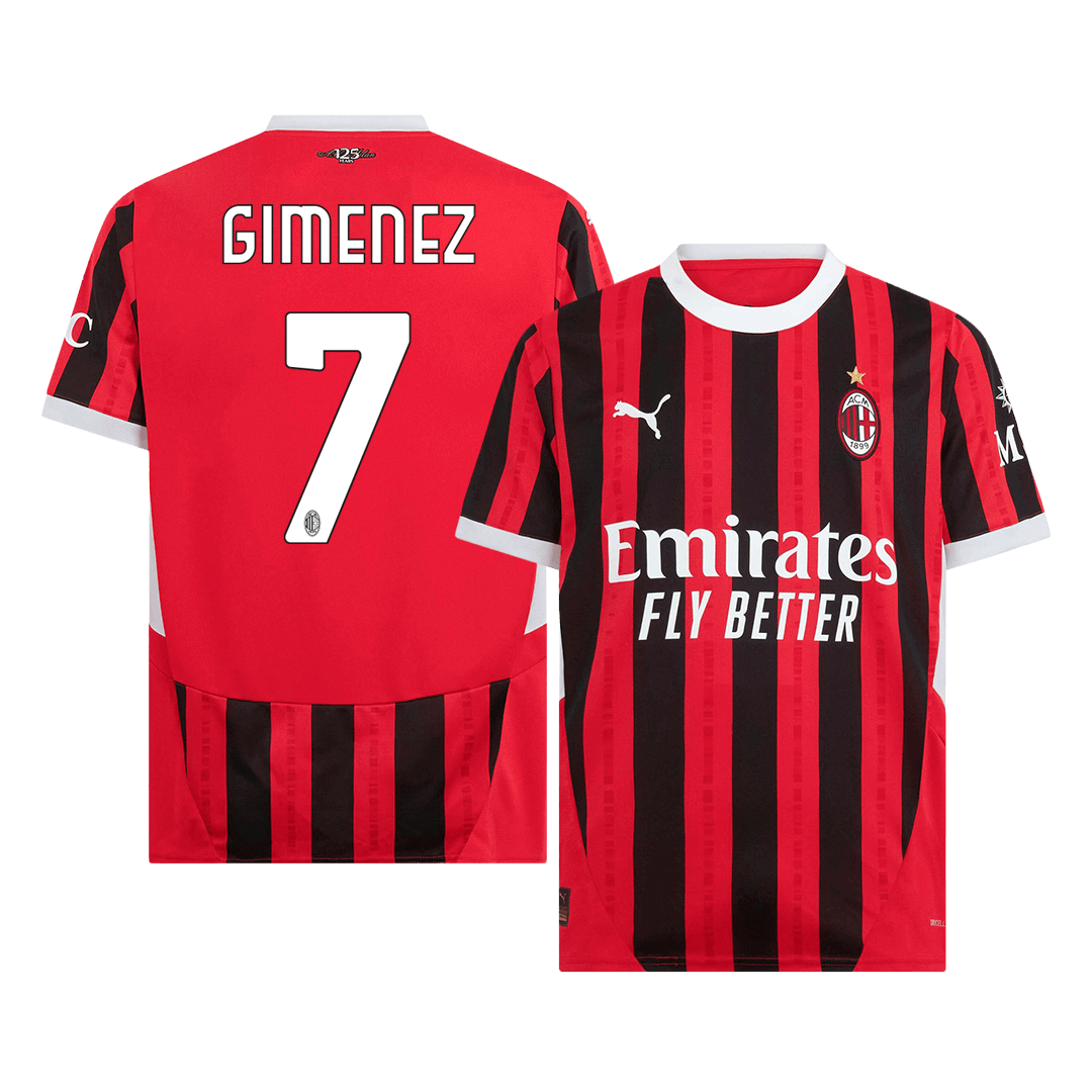 GIMENEZ #7 AC Milan Home Soccer Jersey - gogoalshop