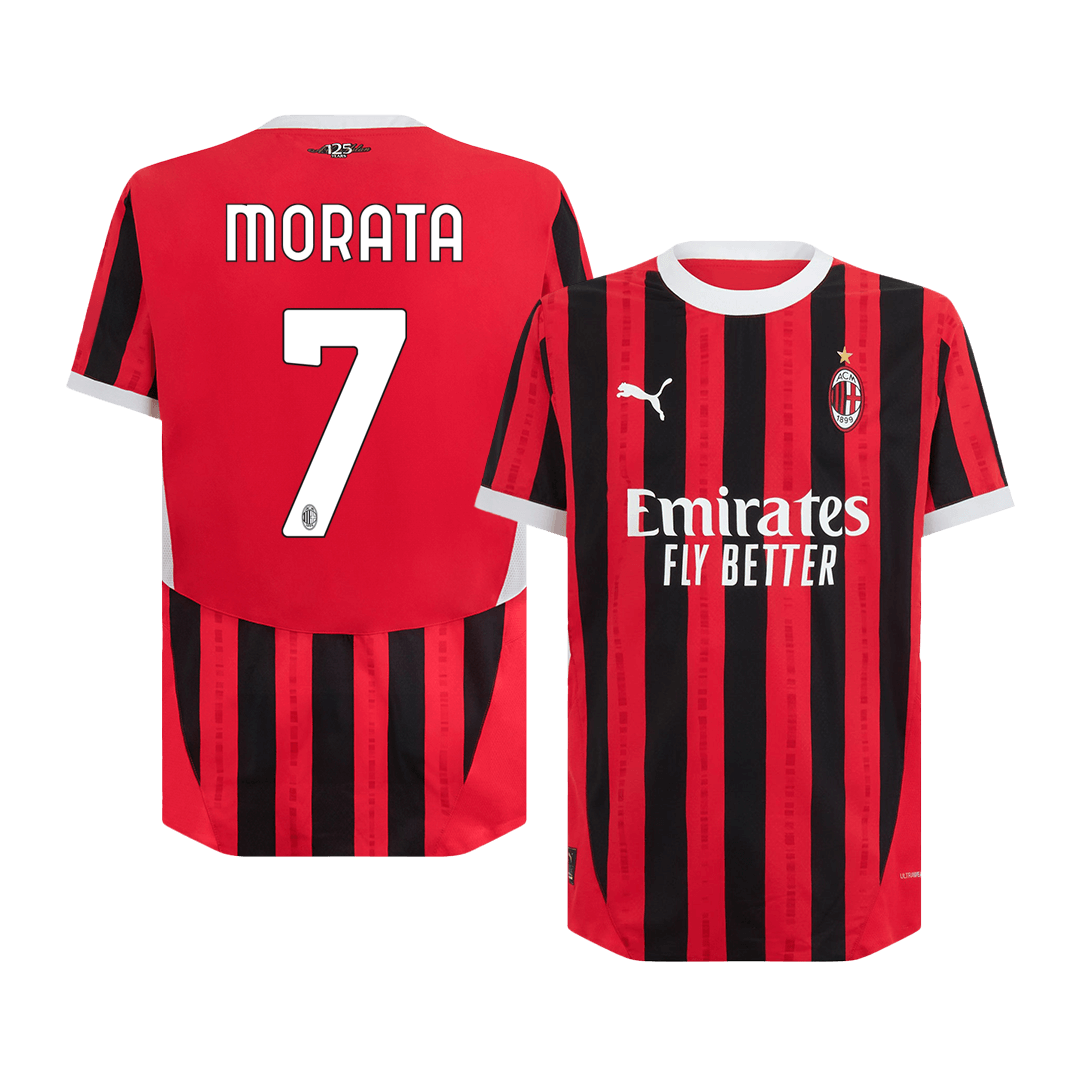 MORATA #7 AC Milan Home Authentic Soccer Jersey - gogoalshop