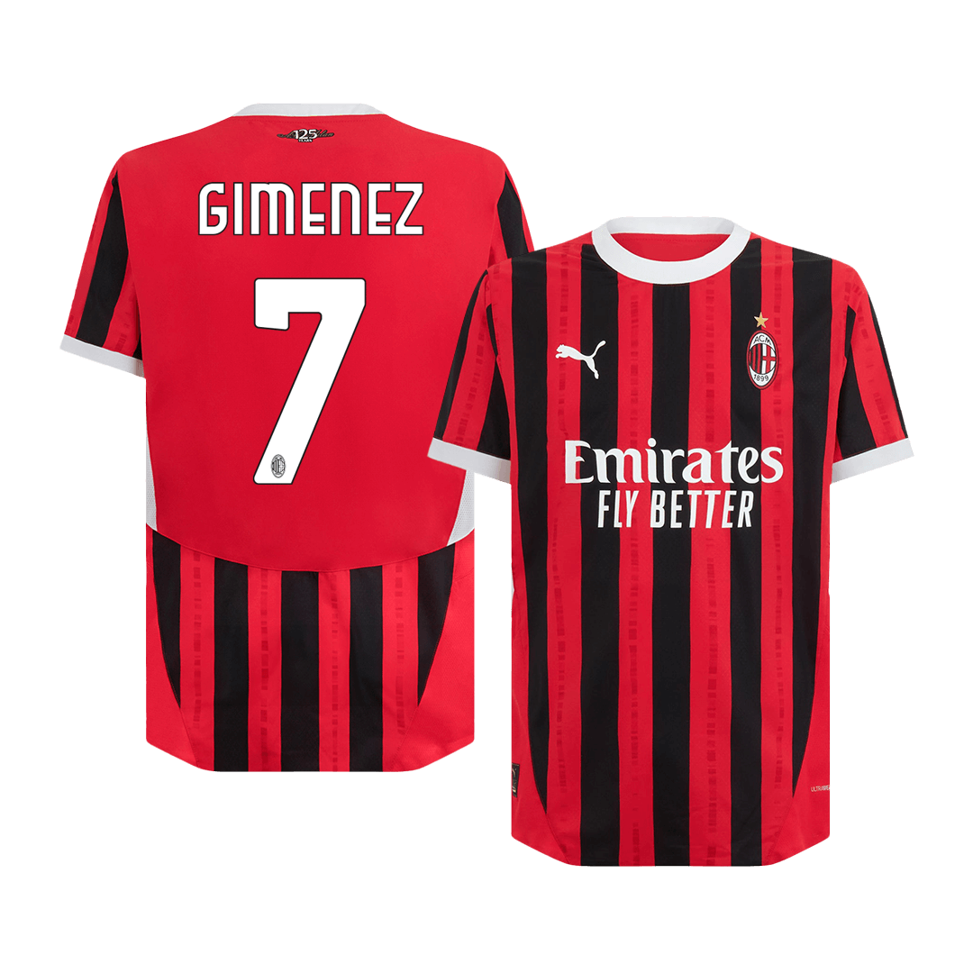 GIMENEZ #7 AC Milan Home Authentic Soccer Jersey - gogoalshop